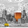 An illustration of the Chicago Brew Bus brand